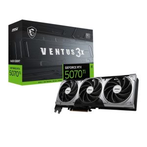 MSI VENTUS GeForce RTX 5070 Ti 16GB 3X OC GDDR7 PCIe 5.0 x16 Graphics Card