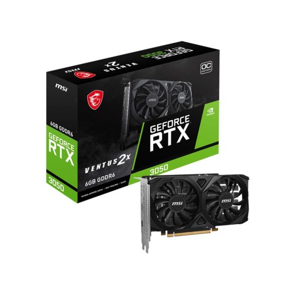 MSI Ventus GeForce RTX 3050 6GB 2X E OC GDDR6 PCI Express 4.0 x8 ATX Graphics Cards