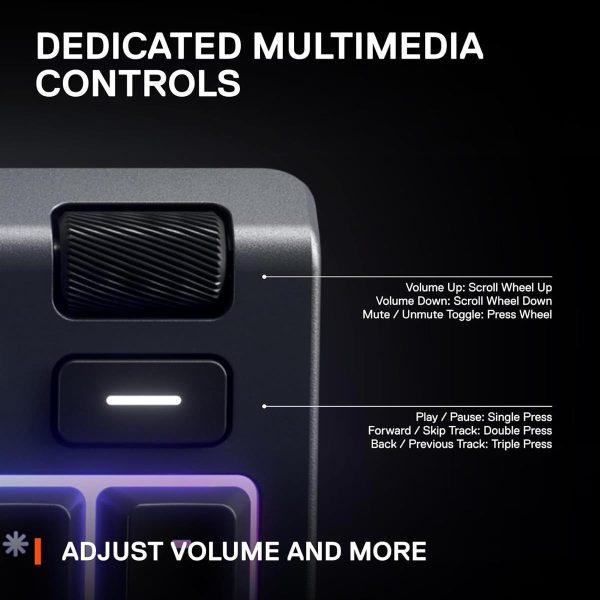 SteelSeries Apex 3 RGB Gaming Keyboard 10-Zone RGB Illumination (Whisper Quiet Gaming Switch) - Image 4