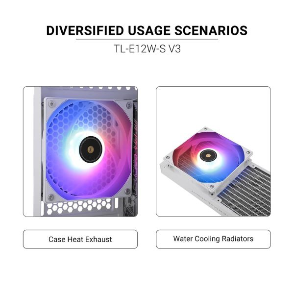 Thermalright TL-E12B-S V3 120mm Black ARGB CPU Fan Black & White - Image 8