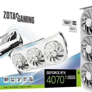 ZOTAC Gaming GeForce RTX 4070 Ti SUPER Trinity White OC Edition Graphics Card