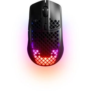 Aerox 3 (2022) Onyx TrueMove Air Sensor, 6 Programmable Button, Bluetooth/Wireless Type-C Dongle, AquaShield (IP54), 68g Ultra-Light Weigh