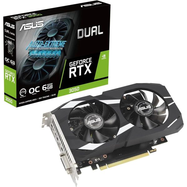 Asus Dual NVIDIA GeForce RTX 3050 6GB OC Edition Gaming Graphics Card