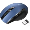 Ergonomic Contoured-Shape Design Wireless Mouse 2.4 GHz&BT Blue（AA alkaline battery not included)
