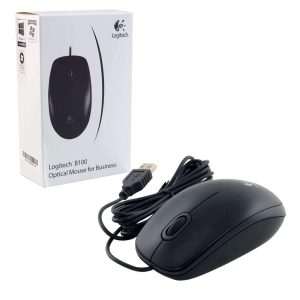 Logitech B100 Corded Mouse – Wired USB Mouse