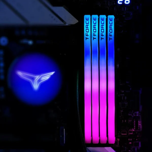 TeamGroup T-Force Delta RGB 16GB (2x8GB) 5200MHz DDR5 Desktop Gaming Memory White - Image 6