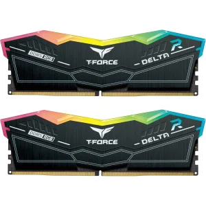 Team Group 64GB T-FORCE DELTA RGB DDR5 6400 MHz UDIMM Memory Kit (2 x 32GB, Black & White)