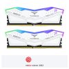 Team Group 64GB T-FORCE DELTA RGB DDR5 6400 MHz UDIMM Memory Kit (2 x 32GB, Black & White)