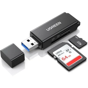 UGREEN USB 3.0 to TF + SD Dual Card Reader (Black)
