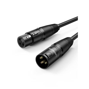 UGREEN Cannon Male to Female Microphone Extension Audio Cable 2m (Black)