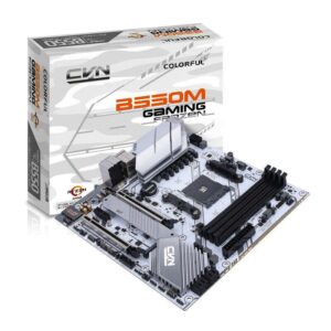 Colorful CVN B550M Gaming Frozen V14 Motherboard Supports AMD 5000 Gen Series (AMD B550/AM4), microATX, 5V ARGB