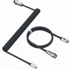 ATTACK SHARK C01 Coiled Cable Black