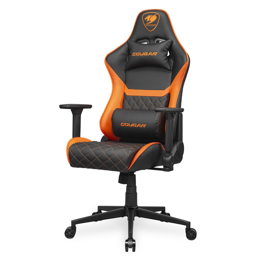 Cougar Armor One V2 4D Folding Armrests Reclining, Piston Lift Height Adjustment Gaming Chair Black/Orange - Image 2