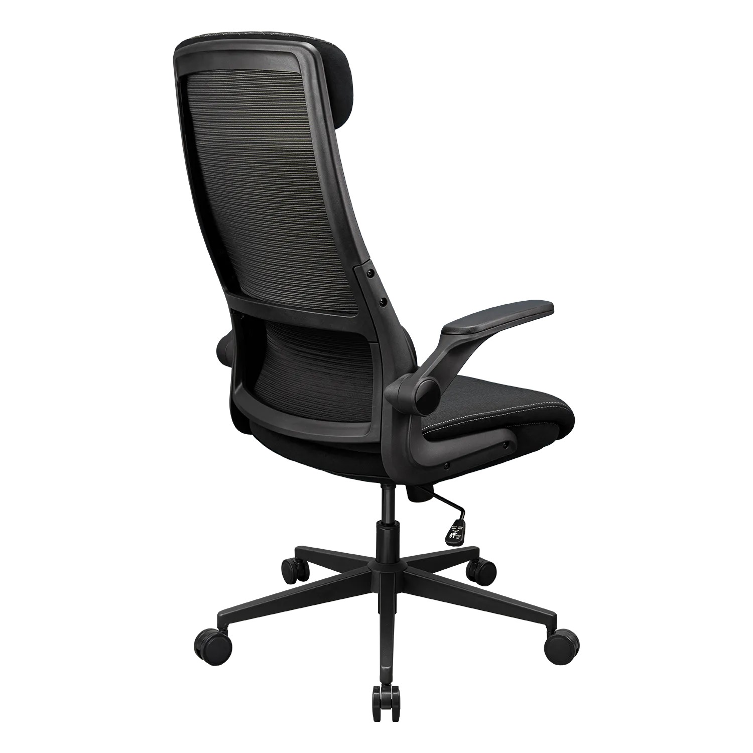 Cougar STRYDER Chair Linen Material, Adjustable Headrest, Multi-Density Foam Seat Ergonomically Contoured Lumbar Zone Black - Image 3