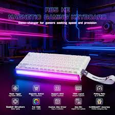 ATTACK SHARK R85 HE Rapid Trigger Keyboard Magnetic Switch with Custom Lightbox – White - Image 3