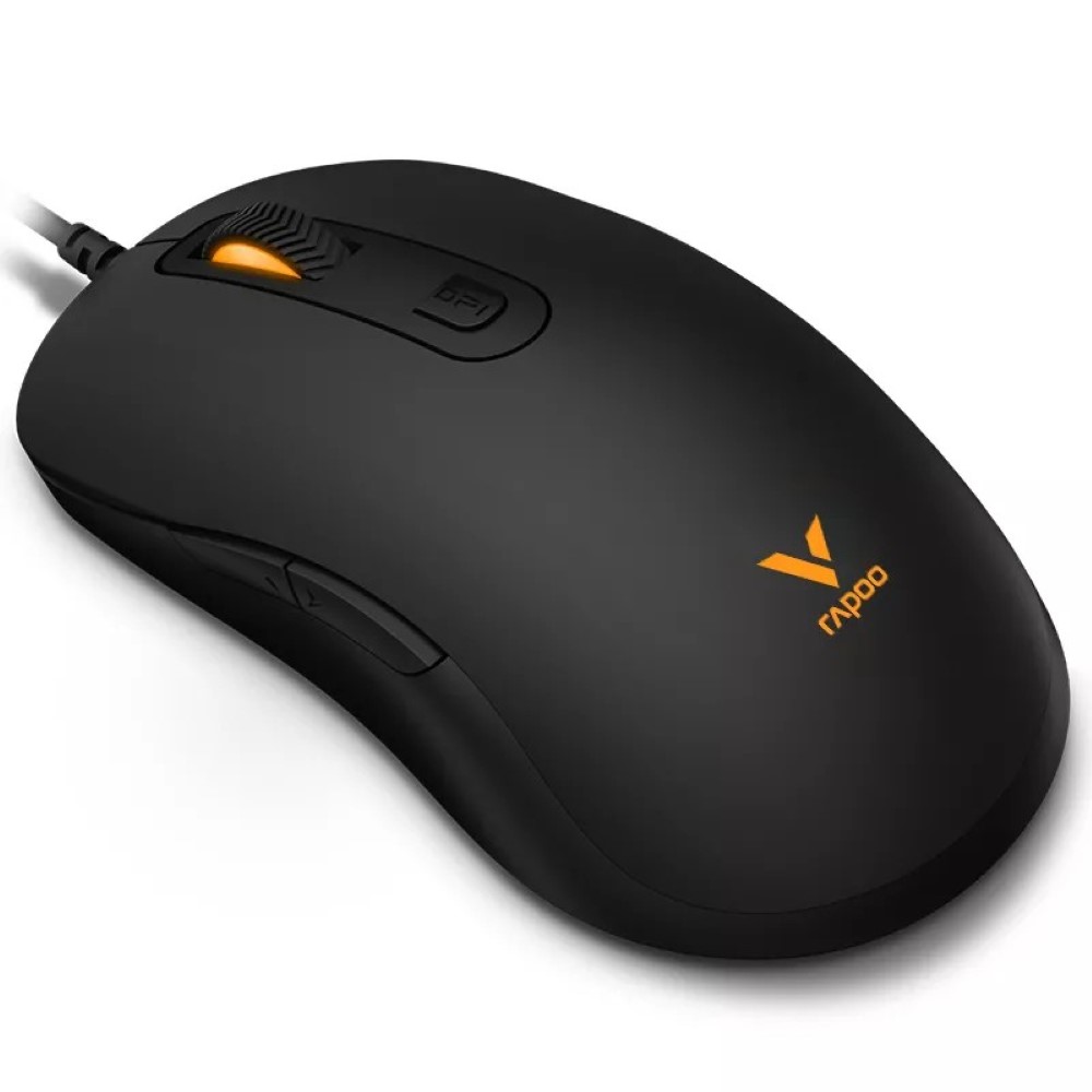 Rapoo V16 RGB Optical Gaming Wired Mouse – Black - Image 2