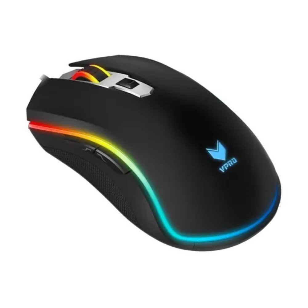 RAPOO V25S Optical Gaming Mouse - Black - Image 4